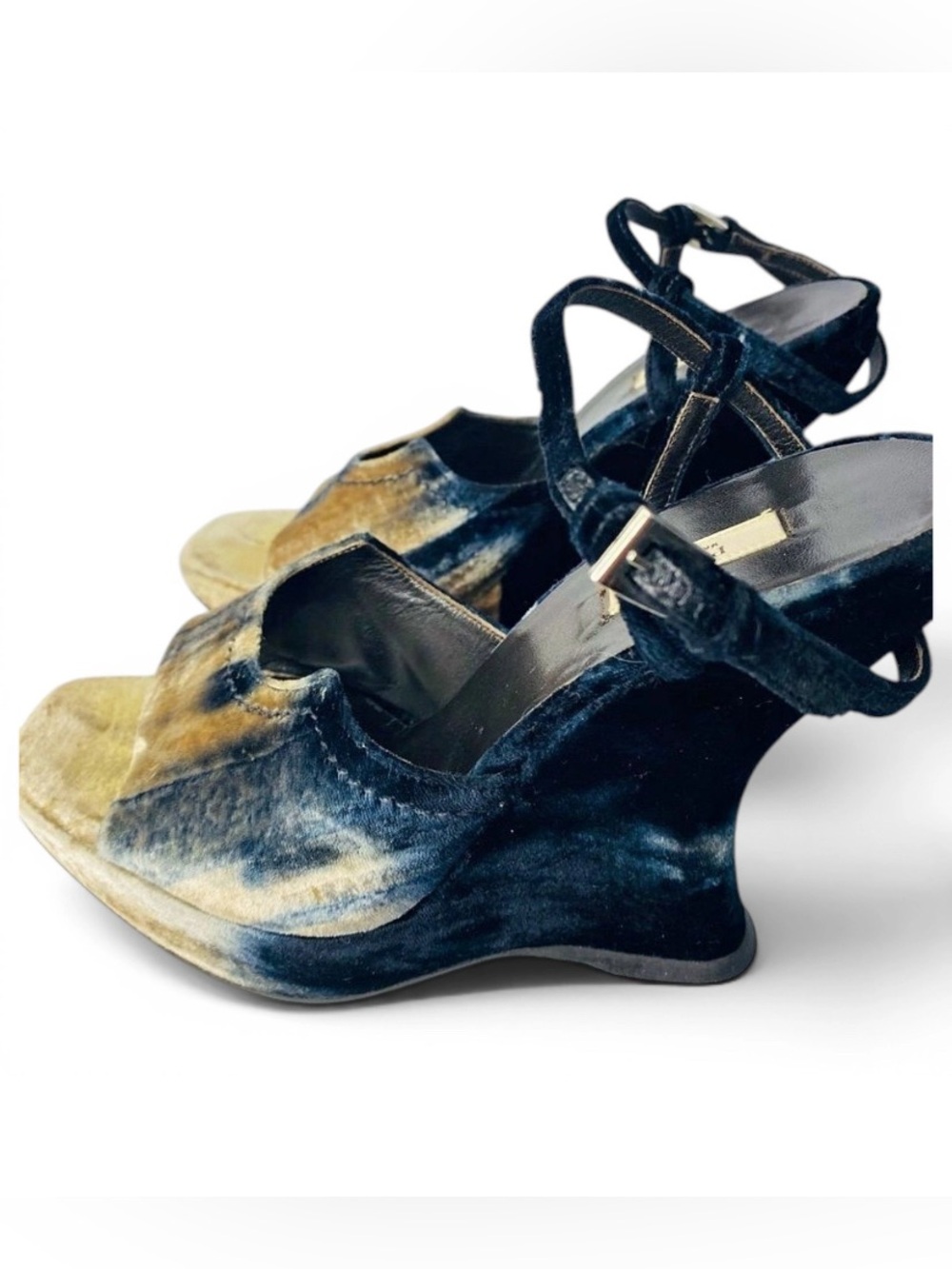 🛍️ Prada Authentic Velvet Ombré/ Tie Dye Vintage 2000 Sandals